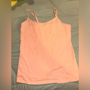 Pink spaghetti strap tank